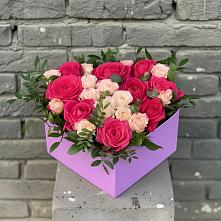 Цветочная композиция из Розы в коробке в Белосельском