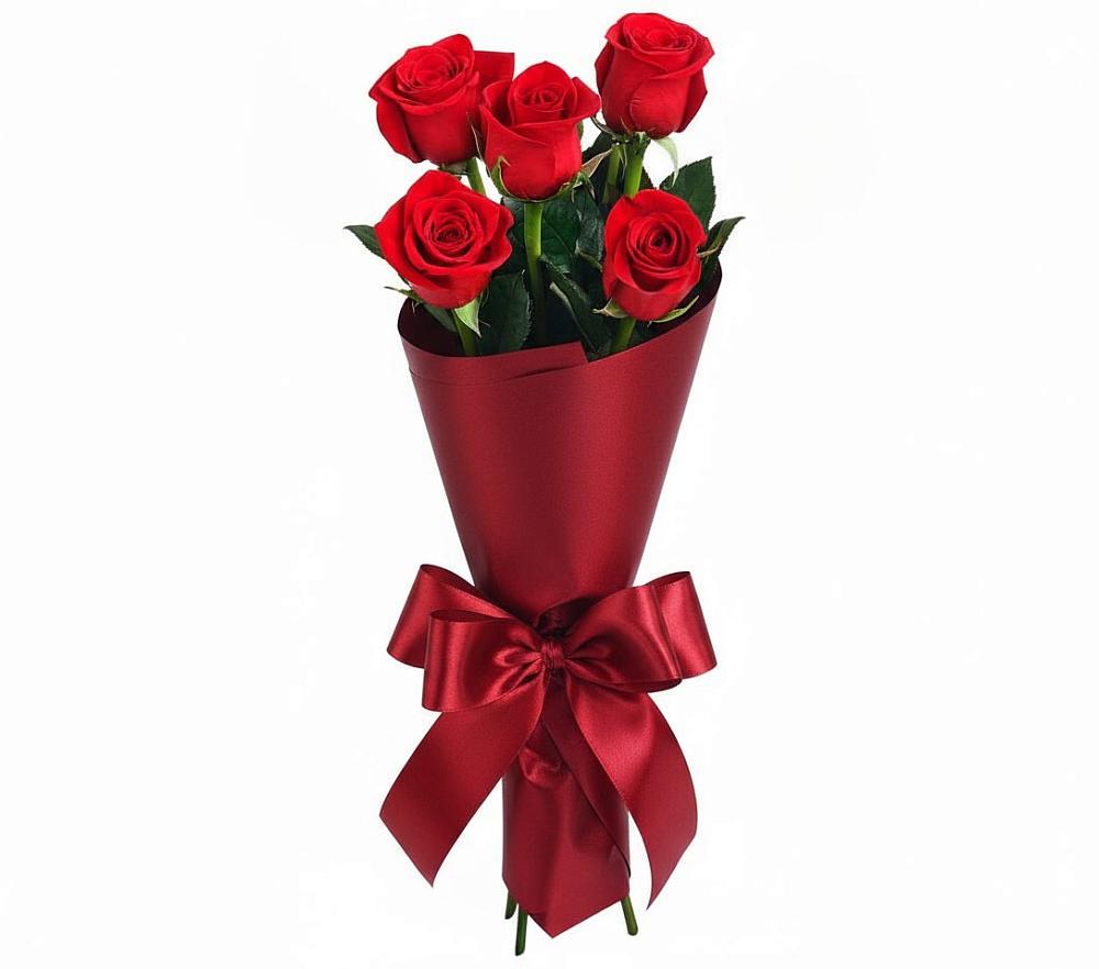 Букет 5 Красных роз Эдлесс Лав в Белосельском