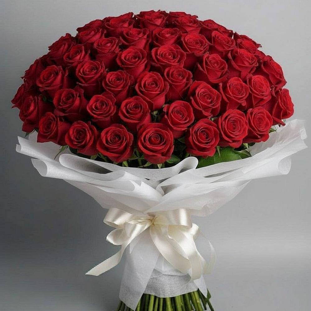 Букет 101 Красная роза Блэк Мэджик в Белосельском