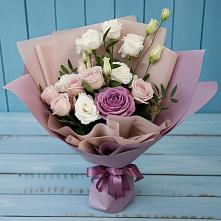 Букет цветов из:  Розы и Лизиантусы #REPLACE_PRED# Белосельском