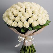 Букет 101 беля роза Белоснежка в Белосельском