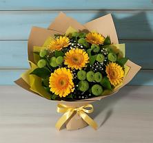 Букет цветов из:  Герберы и Хризантемы в Белосельском