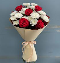 Букет цветов из:  Розы и Хризантемы #REPLACE_PRED# Белосельском