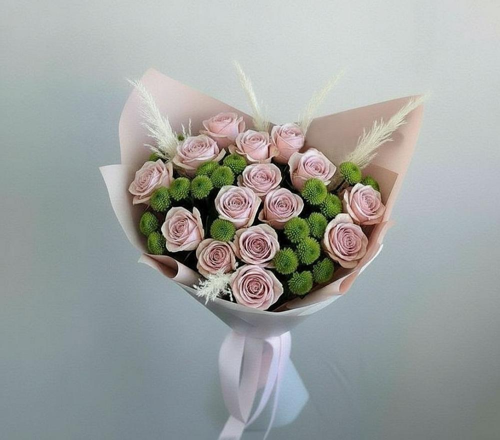 Букет цветов из: Розы и Хризантемы в Белосельском