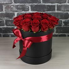 Цветочная композиция из Розы в шляпной коробке в Белосельском