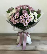 Букет цветов из:  Хризантемы и Розы #REPLACE_PRED# Белосельском