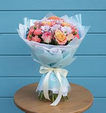 Букет цветов из:  Хризантемы и Розы #REPLACE_PRED# Белосельском