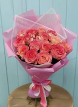 Букет 15 Розовых роз Равель #REPLACE_PRED# Белосельском