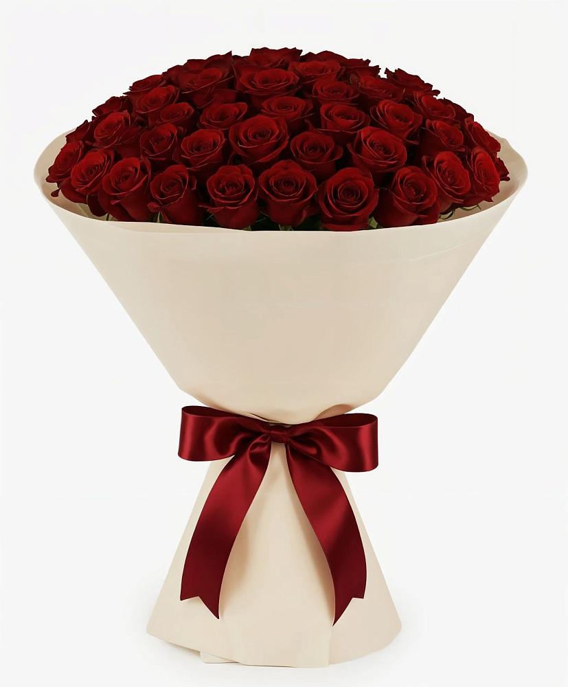 Букет 101 Бордовая роза Блэк Бакарра в Белосельском